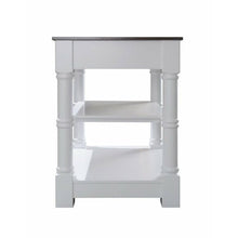 Load image into Gallery viewer, Design Element KD-03-36-W-WD Monterey 36 In. Kitchen Island With Dark Walnut Veneered Wood Countertop in White