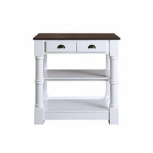Load image into Gallery viewer, Design Element KD-03-36-W-WD Monterey 36 In. Kitchen Island With Dark Walnut Veneered Wood Countertop in White