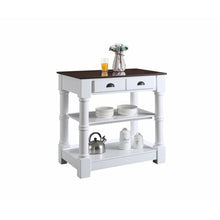 Load image into Gallery viewer, Design Element KD-03-36-W-WD Monterey 36 In. Kitchen Island With Dark Walnut Veneered Wood Countertop in White