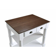 Load image into Gallery viewer, Design Element KD-03-36-W-WD Monterey 36 In. Kitchen Island With Dark Walnut Veneered Wood Countertop in White
