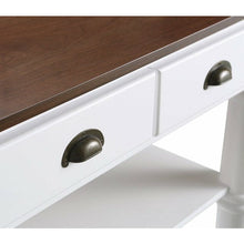 Load image into Gallery viewer, Design Element KD-03-36-W-WD Monterey 36 In. Kitchen Island With Dark Walnut Veneered Wood Countertop in White