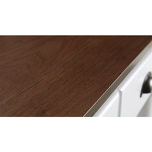 Load image into Gallery viewer, Design Element KD-03-36-W-WD Monterey 36 In. Kitchen Island With Dark Walnut Veneered Wood Countertop in White