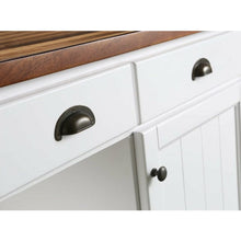 Load image into Gallery viewer, Design Element KD-03-52-W-WD Monterey 52 In. Kitchen Island With Espresso Wood Countertop in White
