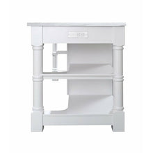 Load image into Gallery viewer, Design Element KD-03-80-W-ST Monterey 80 In. Kitchen Island With White Quartz Sintered Stone Countertop in White