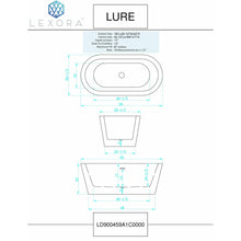 Load image into Gallery viewer, Lexora LD900459A1C0000 Lure 59" Free Standing Acrylic Bathtub w/ Chrome Drain