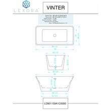 Load image into Gallery viewer, Lexora LD900359A1C0000 Melina 59" Free Standing Acrylic Bathtub w/ Chrome Drain