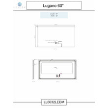 Load image into Gallery viewer, Lexora LL6032LEDM Lugano 60" Wide x 32" Tall LED Mirror w/ Defogger