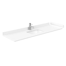 Load image into Gallery viewer, Wyndham Collection WCG242466SWBWCUNSMXX Beckett 66 Inch Single Bathroom Vanity in White, White Cultured Marble Countertop, Undermount Square Sink, Matte Black Trim