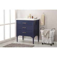 Load image into Gallery viewer, Design Element S01-30-BLU Mason 30" Single Sink Vanity In Blue