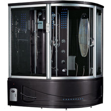 Load image into Gallery viewer, Maya Bath 121 Siena-Black-Left Steam Shower