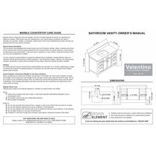 Load image into Gallery viewer, Design Element V01-54-WT Valentino 54" Single Sink Vanity in White