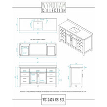 Load image into Gallery viewer, Wyndham Collection WCG242466SWBWCUNSMXX Beckett 66 Inch Single Bathroom Vanity in White, White Cultured Marble Countertop, Undermount Square Sink, Matte Black Trim