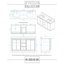 Load image into Gallery viewer, Wyndham Collection WCF282880DLSWCUNSMXX Maroni 80 Inch Double Bathroom Vanity in Light Straw, White Cultured Marble Countertop, Undermount Square Sinks