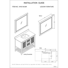 Load image into Gallery viewer, Legion Furniture WH5148-BR 48" SOLID WOOD SINK VANITY WITH MOON STONE TOP-NO FAUCET