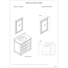 Load image into Gallery viewer, Legion Furniture WH8536 36" WOOD SINK VANITY MATCH WITH MARBLE TOP -NO FAUCET