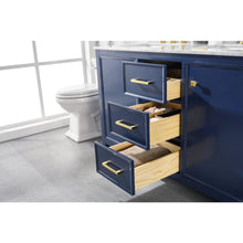 Load image into Gallery viewer, Legion Furniture WLF2154-B 54" BLUE FINISH DOUBLE SINK VANITY CABINET WITH CARRARA WHITE TOP