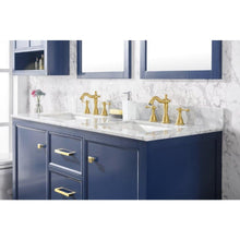 Load image into Gallery viewer, Legion Furniture WLF2154-B 54" BLUE FINISH DOUBLE SINK VANITY CABINET WITH CARRARA WHITE TOP
