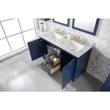 Load image into Gallery viewer, Legion Furniture WLF2154-B 54" BLUE FINISH DOUBLE SINK VANITY CABINET WITH CARRARA WHITE TOP