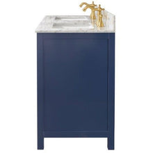 Load image into Gallery viewer, Legion Furniture WLF2154-B 54" BLUE FINISH DOUBLE SINK VANITY CABINET WITH CARRARA WHITE TOP