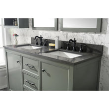 Load image into Gallery viewer, Legion Furniture WLF2154-PG 54" PEWTER GREEN FINISH DOUBLE SINK VANITY CABINET WITH BLUE LIME STONE TOP