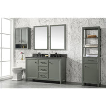Load image into Gallery viewer, Legion Furniture WLF2154-PG 54" PEWTER GREEN FINISH DOUBLE SINK VANITY CABINET WITH BLUE LIME STONE TOP