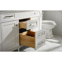 Load image into Gallery viewer, Legion Furniture WLF2254-W 54" WHITE FINISH DOUBLE SINK VANITY CABINET WITH CARRARA WHITE TOP