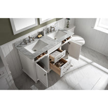 Load image into Gallery viewer, Legion Furniture WLF2254-W 54" WHITE FINISH DOUBLE SINK VANITY CABINET WITH CARRARA WHITE TOP