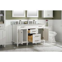Load image into Gallery viewer, Legion Furniture WLF2254-W 54" WHITE FINISH DOUBLE SINK VANITY CABINET WITH CARRARA WHITE TOP