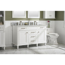 Load image into Gallery viewer, Legion Furniture WLF2254-W 54" WHITE FINISH DOUBLE SINK VANITY CABINET WITH CARRARA WHITE TOP