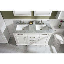 Load image into Gallery viewer, Legion Furniture WLF2254-W 54" WHITE FINISH DOUBLE SINK VANITY CABINET WITH CARRARA WHITE TOP