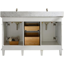 Load image into Gallery viewer, Legion Furniture WLF2254-W 54" WHITE FINISH DOUBLE SINK VANITY CABINET WITH CARRARA WHITE TOP
