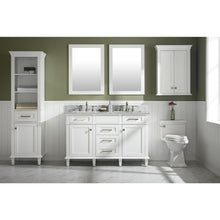 Load image into Gallery viewer, Legion Furniture WLF2254-W 54" WHITE FINISH DOUBLE SINK VANITY CABINET WITH CARRARA WHITE TOP