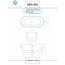 Load image into Gallery viewer, Lexora LD901167A1C0000 Vinter 67" Free Standing Acrylic Bathtub w/ Chrome Drain