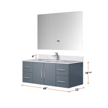 Load image into Gallery viewer, Lexora LG192248DB00000 Geneva 48&quot; Dark Grey Vanity Cabinet Only