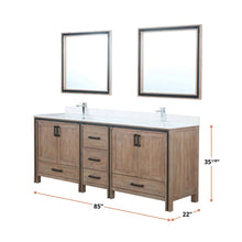 Load image into Gallery viewer, Lexora LZV352284SN00000 Ziva 84&quot; Rustic Barnwood Vanity Cabinet Only