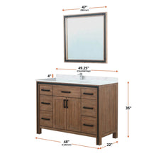 Load image into Gallery viewer, Lexora LZV352248SN00000 Ziva 48&quot; Rustic Barnwood Vanity Cabinet Only