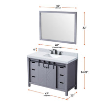 Load image into Gallery viewer, Lexora LM342248SB00000 Marsyas 48&quot; Dark Grey Vanity Cabinet Only