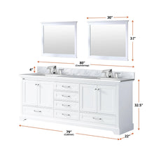 Load image into Gallery viewer, Lexora LD342280DA00000 Dukes 80&quot; White Vanity Cabinet Only