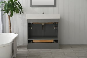 Design Element ML-36-GY Milano 36" Bathroom Vanity in Gray