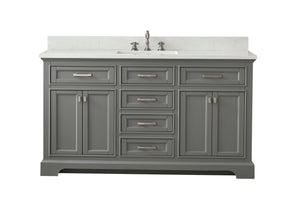 Design Element ML-60S-GY Milano 60" Single Vanity in Gray