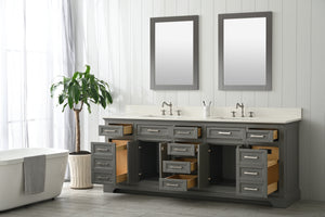 Design Element ML-84-GY Milano 84" Bathroom Vanity in Gray