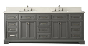 Design Element ML-84-GY Milano 84" Bathroom Vanity in Gray