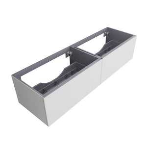 LAVIVA 313VTR-72DCW Vitri 72" Cloud White Double Sink Wall Hung Bathroom Vanity Cabinet