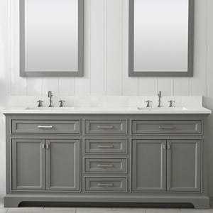 Design Element ML-72-GY Milano 72" Bathroom Vanity in Gray