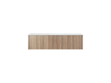 Load image into Gallery viewer, LAVIVA 313LGN-54WG-MW Legno 54&quot; Weathered Grey Bathroom Vanity with Matte White VIVA Stone Solid Surface Countertop