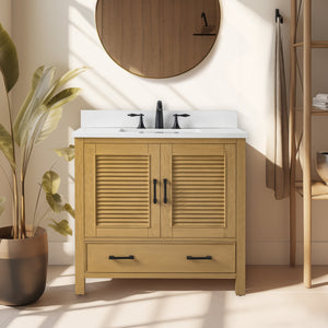 Design Element ES-36-OKM Estate 36-in Oak Single Vanity