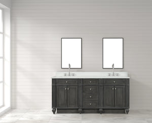 Design Element WN-72-GY Winston 72" Double Sink Bathroom Vanity in Gray