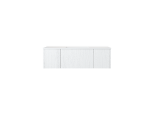 LAVIVA 313LGN-48AW-MW Legno 48" Alabaster White Bathroom Vanity with Matte White VIVA Stone Solid Surface Countertop