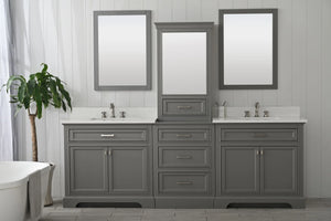 Design Element ML-84MC-GY Milano 84" Double Sink Bathroom Vanity Modular Set in Gray