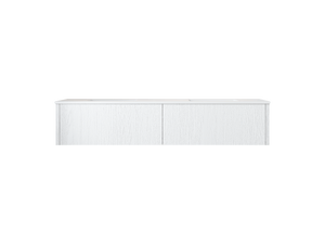 LAVIVA 313LGN-72DAW-MW Legno 72" Alabaster White Double Sink Bathroom Vanity with Matte White VIVA Stone Solid Surface Countertop